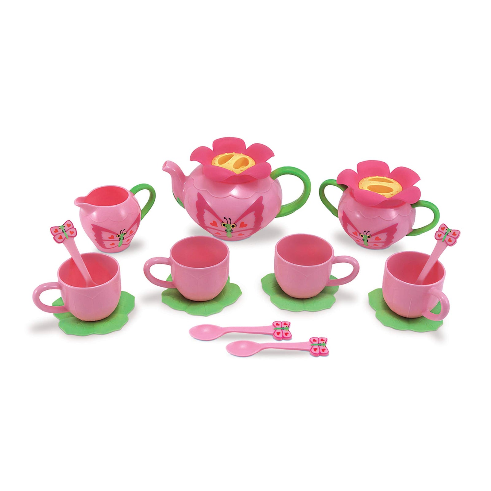 Melissa & Doug Bella Butterfly Pretend Play Tea Set (Pretend Play, Food-Safe Material, BPA-Free, Durable Construction, Frustration-Free Packaging)