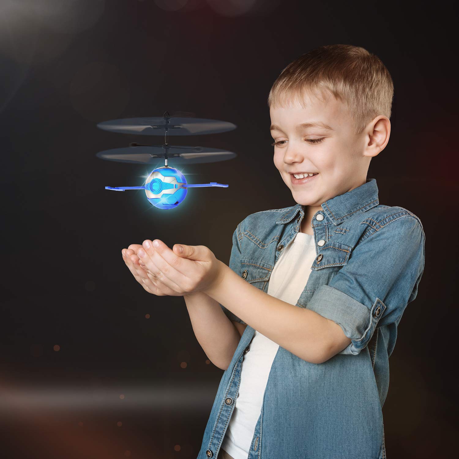 CUKU Flying Toy Ball,Infrared Induction UFO RC Flying Toy,Built-in LED Flying Drone Indoor and Outdoor Games,UFO Flying Ball Toys for 6 7 8 9 10 Year Old Boys and Girls