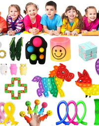 36 Pack Sensory Fidget Toys Set，Stress Relief Hand Toys for Adults Kids ADHD ADD Anxiety Autism, Perfect for Birthday Party Favors, School Classroom Rewards, Carnival Prizes, Pinata Goodie Bag Fillers
