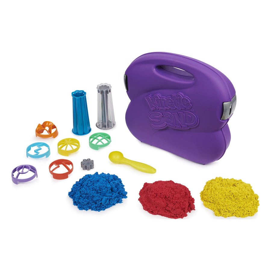 Kinetic Sand, Sandwhirlz Playset with 3 Colors of Kinetic Sand (2lbs) and Over 10 Tools, for Kids Aged 3 and up