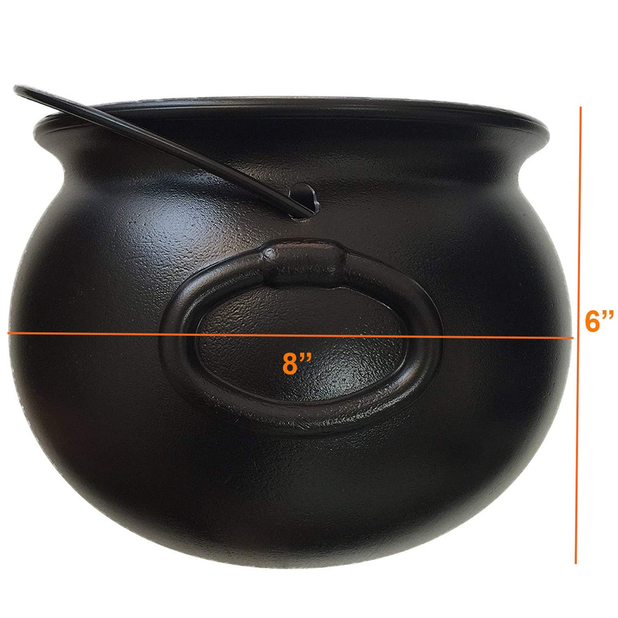 GiftExpress 8" Black Cauldron Kettle, Halloween Cauldron
