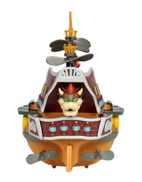 Super Mario Deluxe Bowser's Air Ship Playset with Mario Action Figure – Authentic In-Game Sounds & Spinning Propellers
