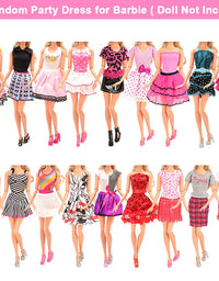 BM 22 Pack Doll Clothes and Accessories 4 PCS Fashion Dresses 2 Tops and Pants Outfits 2 PCS Party Dresses 4 Sets Swimsuits Bikini and 10 pcs Shoes for 11.5 inch Doll
