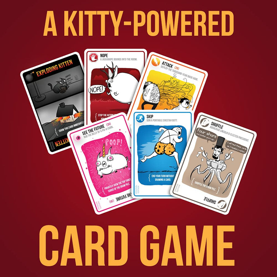 Exploding Kittens - A Russian Roulette Card Game, Easy Family-Friendly Party Games - Card Games for Adults, Teens & Kids - 2-5 Players