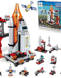 chenxuanbro Space Exploration Shuttle Toys 12-in-1 STEM Aerospace Building Kit Toy with Heavy Transport Rocket&Launcher Best Gifts for 6-12 Year Old Boys (566 Pieces)
