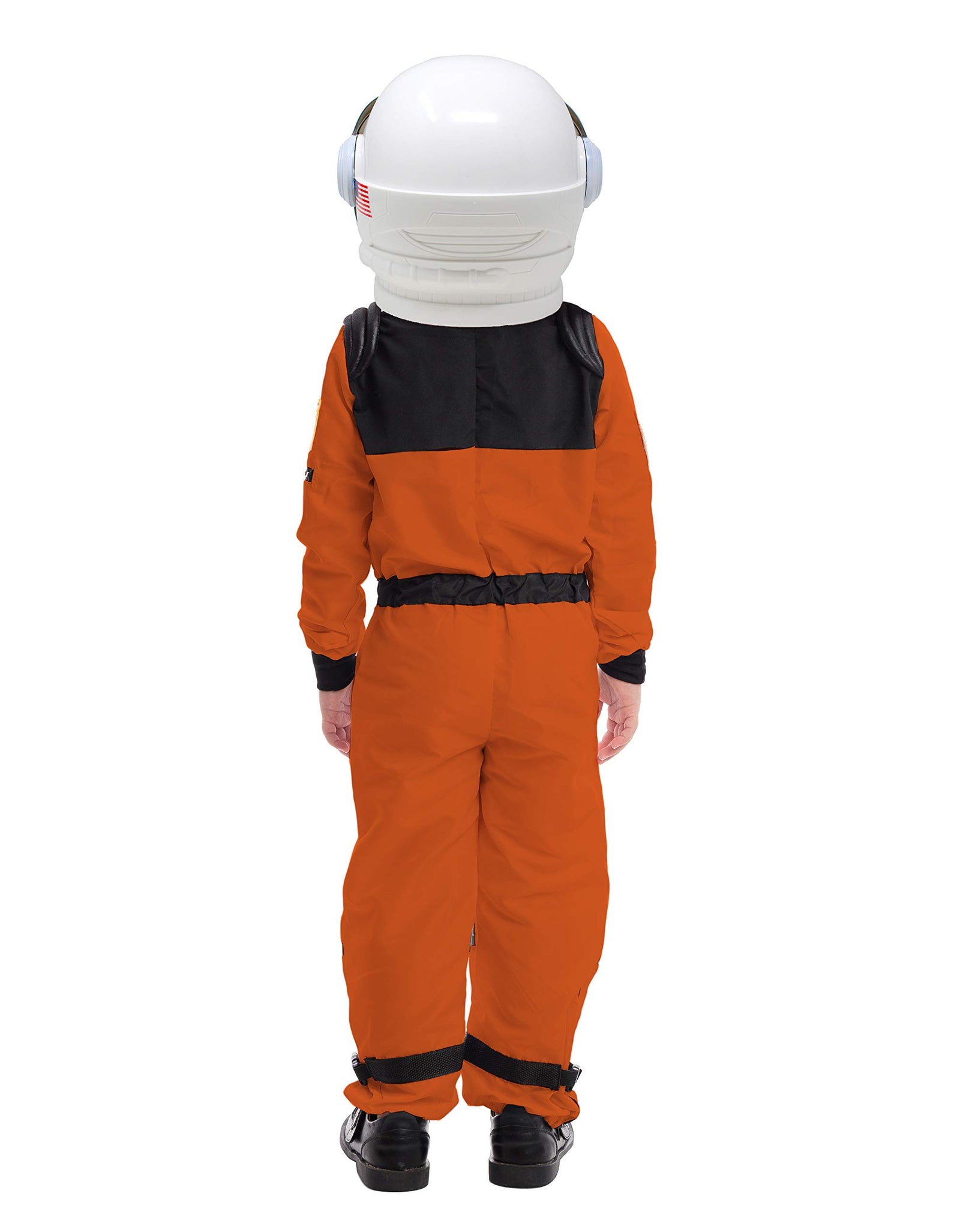 Astronaut NASA Pilot Orange Costume Movable Space Visor Kids Helmet Halloween.