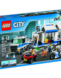 LEGO City Police Mobile Command Center Truck 60139 Building Toy, Action Cop Motorbike and ATV Play Set for Boys and Girls Aged 6 to 12 (374 Pieces)

