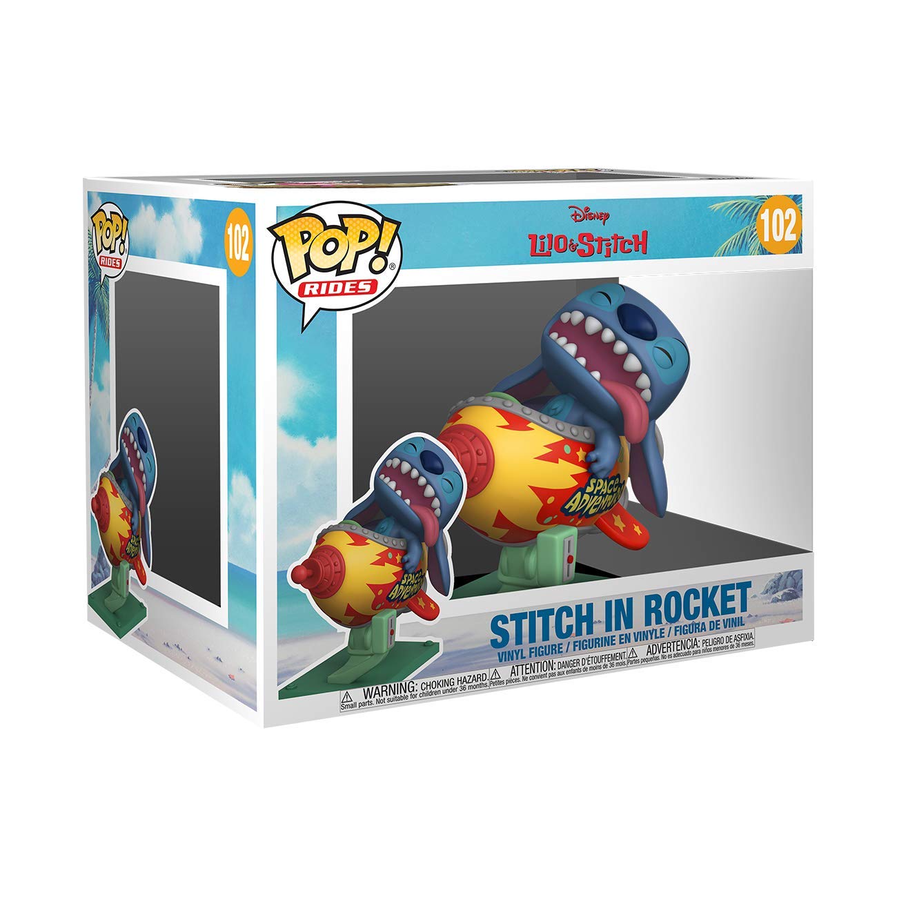 POP Funko Pop! Rides: Lilo & Stitch - Stitch in Rocket, Multicolor, Standard