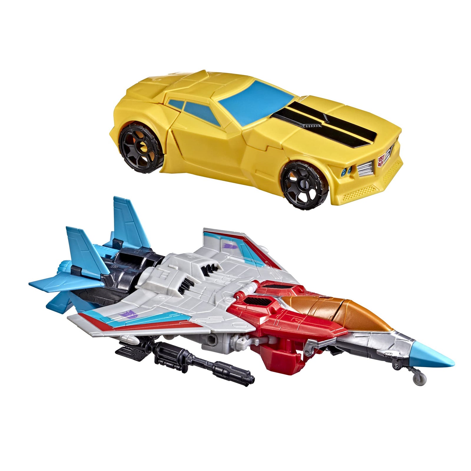 Transformers Toys Heroes and Villains Bumblebee and Starscream 2-Pack Action Figures - for Kids Ages 6 and Up, 7-inch