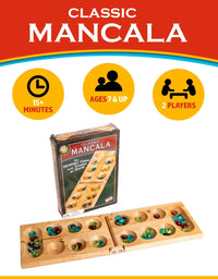 Classic Mancala - Fun Board Game for Friends and Family - Timeless Strategy Game
