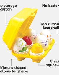 TOMY Toomies Squeak Toy, Hide & Squeak Eggs, Multicolor, medium
