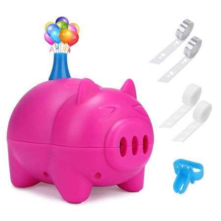 LIKEE Electric Balloon Pump Portable Balloon Inflator Air Blower with Balloon Arch &Garland Kit for Party Decoration (Rose Red)