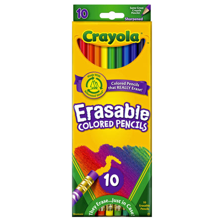 Crayola Erasable Colored Pencils, 10 Count, School Supplies
