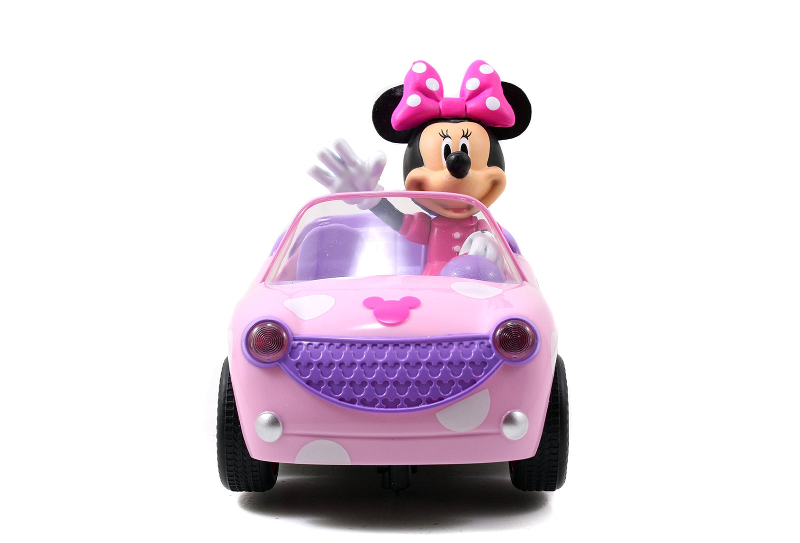 Disney Junior Minnie Mouse Roadster RC Car with Polka Dots, 27 MHz, Pink with White Polka Dots, Standard (97161)