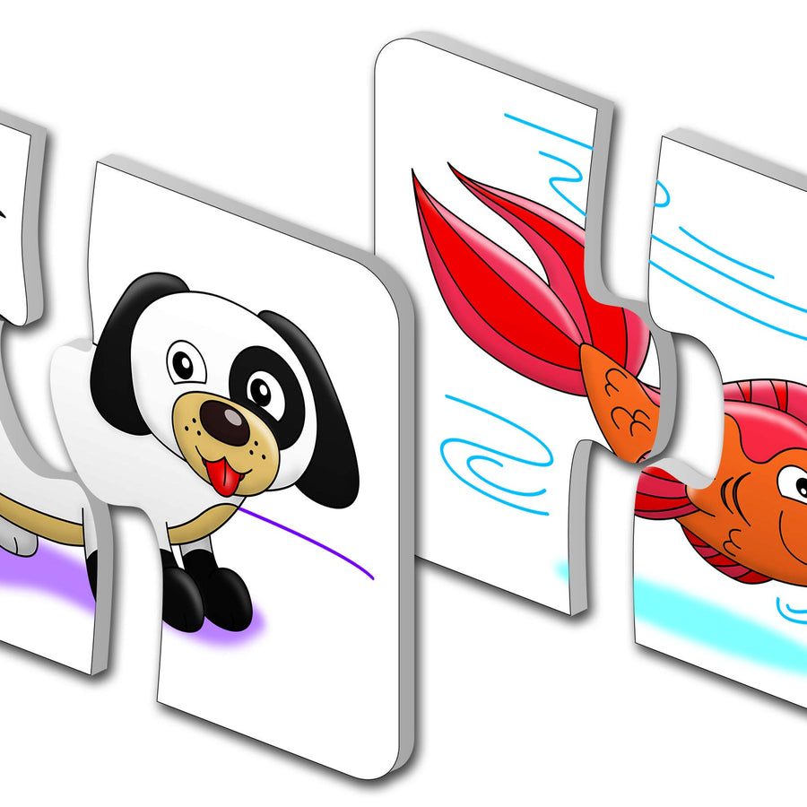 The Learning Journey: My First Match It - Head and Tails - 15 Piece Self-Correcting Animal Matching Puzzles - Learning Toys for Toddlers 1-3 - Award Winning Toys