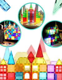 Magnetic Tiles Building Blocks STEM Magnet Blocks Toys for 3+ Year Old Boys and Girls,Educational Toy Gifts for Toddlers Kids Develop Children's Ability to Observe,Imagine,Practice.
