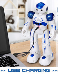 KingsDragon RC Robot Toys for Kids, Gesture & Sensing Programmable Remote Control Smart Robot for Age 3 4 5 6 7 8 Year Old Boys Girls Birthday Gift Present
