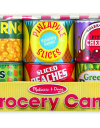 Melissa & Doug Let's Play House! Grocery Cans Play Food Kitchen Accessory - 10 Stackable Cans With Removable Lids
