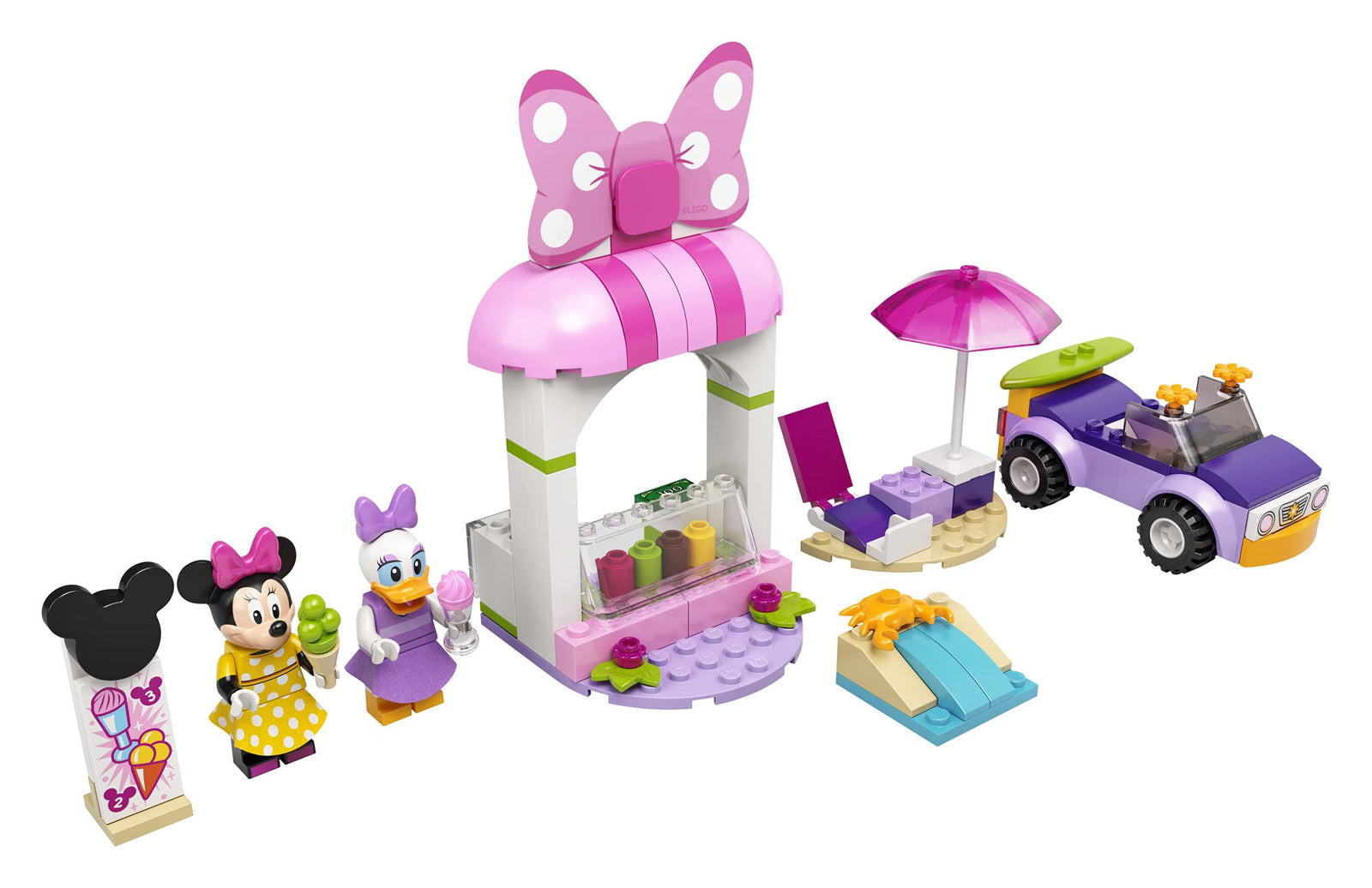 LEGO Disney Mickey and Friends Minnie Mouse’s Ice Cream Shop 10773 Building Kit; Fun Toy That Makes The Best Gift; New 2021 (100 Pieces)