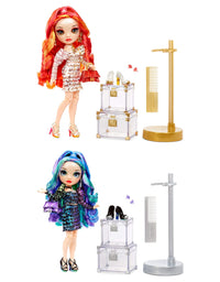 Rainbow High Special Edition Twin (2-Pack) Laurel & Holly De'Vious Fashion Dolls, Multicolor Designer Metallic Outfits, Gift for Kids and Collectors, Toys for Kids Ages 6 7 8+ to 12 Years Old
