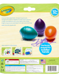 Crayola My First Palm Grip Crayons, Coloring for Toddlers, 6ct
