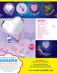 Creativity for Kids String Art Heart Light - Create a Heart Shaped String Art Lantern - String Art Kids for Kids Pink
