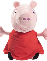 Peppa Pig Hug N' Oink Plush Stuffed Animal Toy, Large 12" - Press Peppa's Belly to Hear Her Talk, Giggle & Oink - Ages 18+ Months
