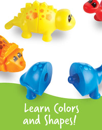 Learning Resources Snap-n-Learn Matching Dinos, Fine Motor, Counting & Sorting Toy, Shape Sorting, 18 Pieces, Dinosaurs Toys , Ages 18+ months
