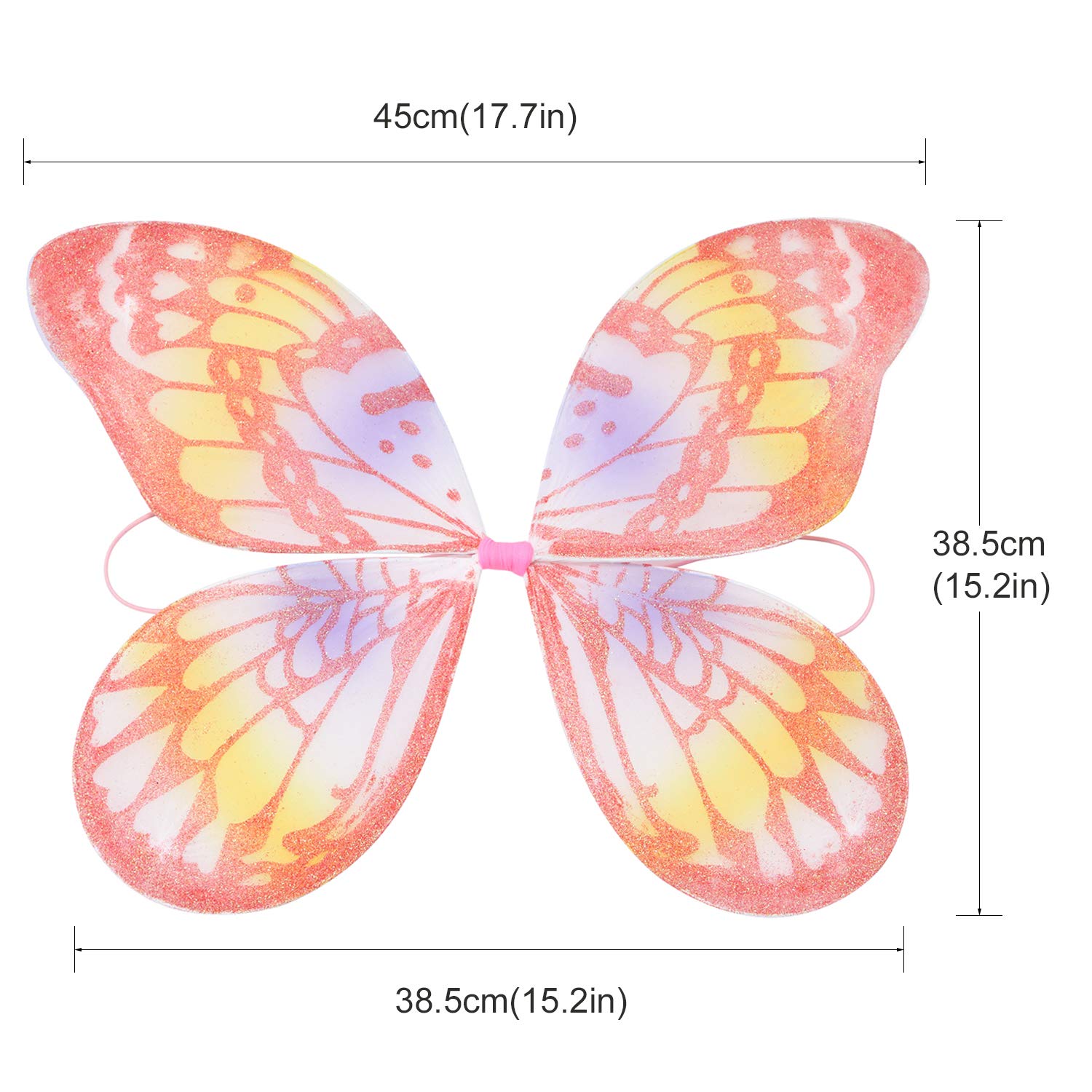 Girls Fairy Wings fedio 4 Pack Princess Butterfly Costume Wings Set for Kids Dress up Birthday Party(Ages 3-6 Years) (Fairy wings- (2019 style 4 Pack))