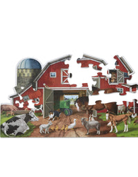 Melissa & Doug Busy Barn Shaped Jumbo Jigsaw Floor Puzzle (32 pcs, 2 x 3 feet)
