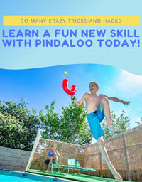 pindaloo Skill Game Toy with 2 Balls- Gifts for Kids and Adults Indoor & Outdoor Games, Ball Toys for Boys, Girls, & Teens - Gift Ideas for Teens, Fun Stuff , Develops Motor & Juggling Skills -Blue
