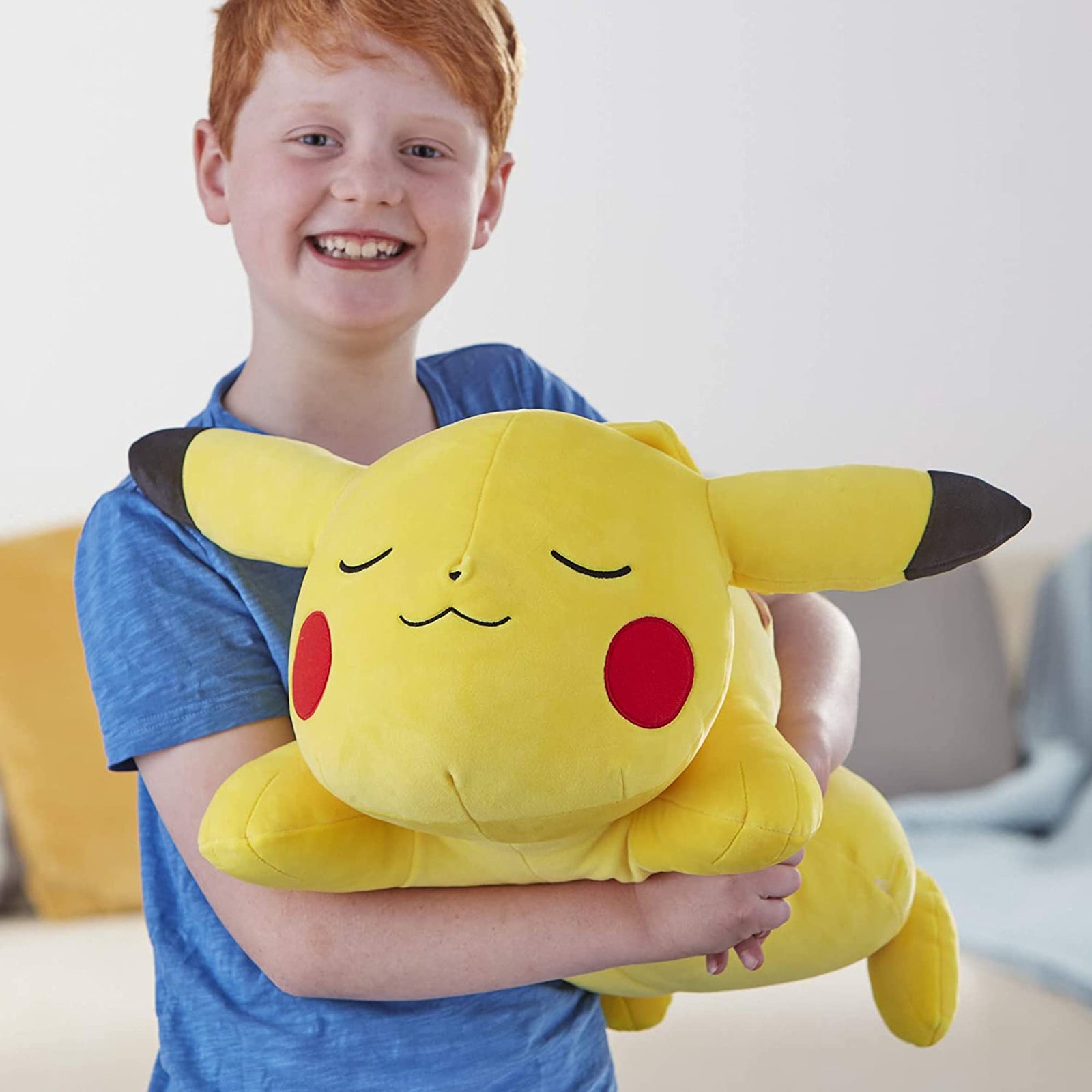 Pokemon 18” Plush Sleeping Pikachu - Cuddly Must Have Fans - Plush Perfect for Traveling, Car Rides, Nap Time, and Play Time!