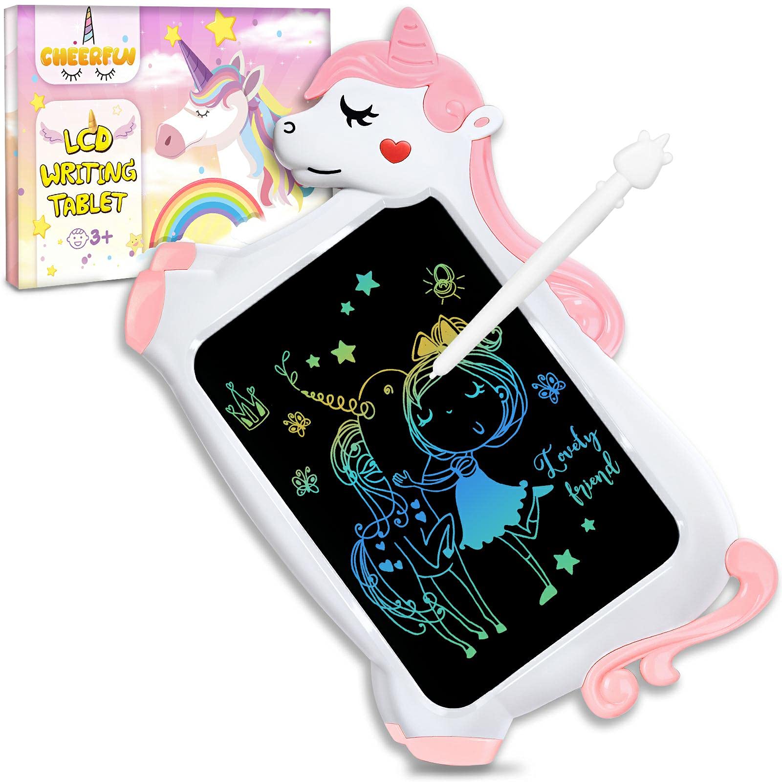 Unicorn Toy Gifts for Girls Boys - LCD Writing Tablet for Kids | 10"Colorful Toddler Gift Toy for 3+4 5 6 7 8 Year Old Girl Boy | Reusable Doodle Drawing Board Pad | Educational Learning Birthday Gift