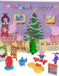 2021 Peppa Pig Holiday Advent Calendar for Kids, 24-Pieces - Includes Family Character Figures & Accessories from The World of Peppa Pig - Toy Christmas Gift for Boys & Girls - Ages 2+
