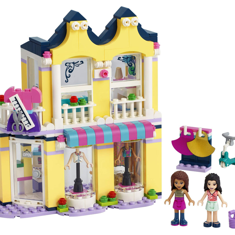 LEGO Friends Emma’s Fashion Shop 41427, Includes Friends Emma and Andrea Buildable Mini-Doll Figures and a Range of Fashion Accessories to Inspire Hours of Creative Fun, New 2020 (343 Pieces)