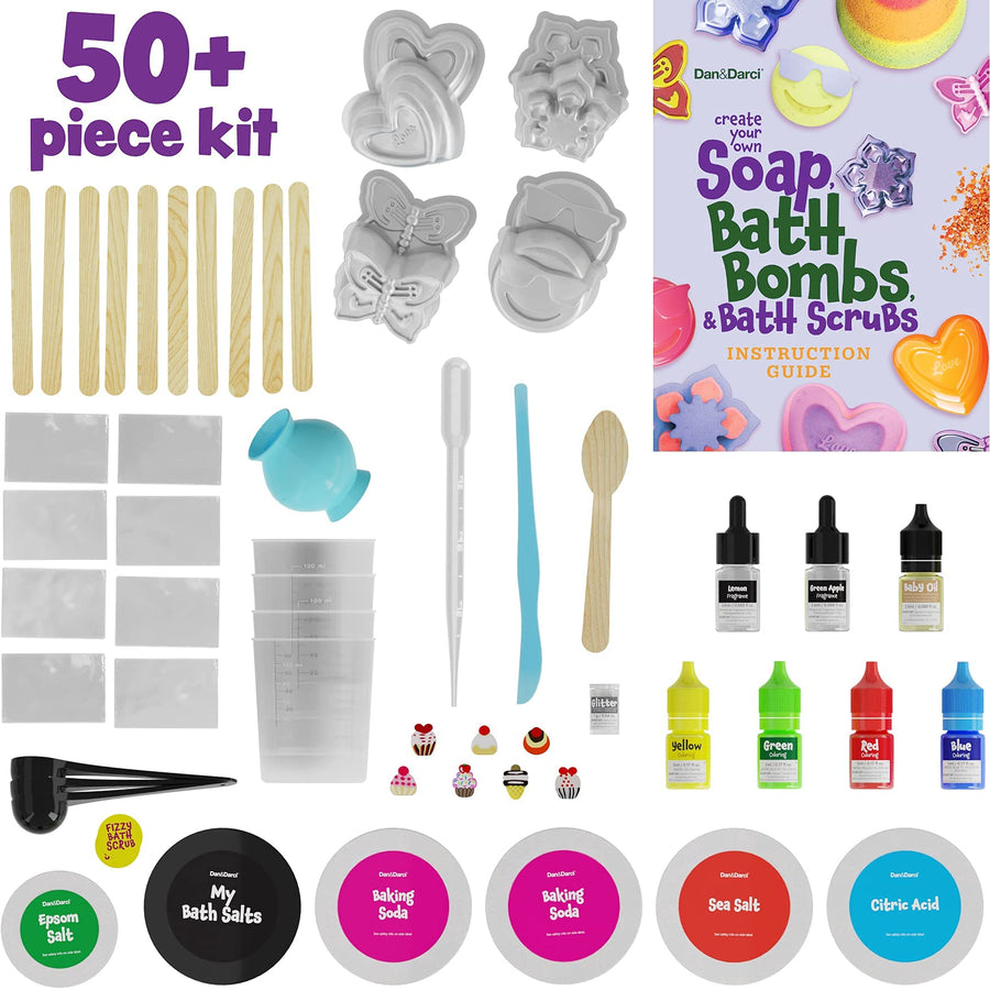 Soap & Bath Bomb Making Kit for Kids, 3-in-1 Spa Science Kit, Craft Gifts For Girls & Boys Age 6, 7, 8, 9, 10-12 Year Old Girl Crafts Kits : DIY Science Experiment Toys, Craft Gift For Kids Ages 6-12+