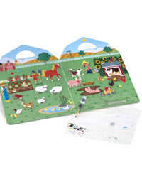 Melissa & Doug Puffy Sticker Play Set - On the Farm - 52 Reusable Stickers, 2 Fold-Out Scenes
