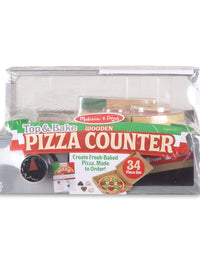 Melissa & Doug Top & Bake Wooden Pizza Counter Play Set (34 Pcs)
