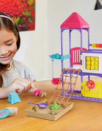 Barbie Skipper Babysitters Inc. Climb 'n Explore Playground Dolls & Playset with Babysitting Skipper Doll, Toddler Doll, Play Station, Moldable Sand & Accessories for Kids 3 to 7 Years Old
