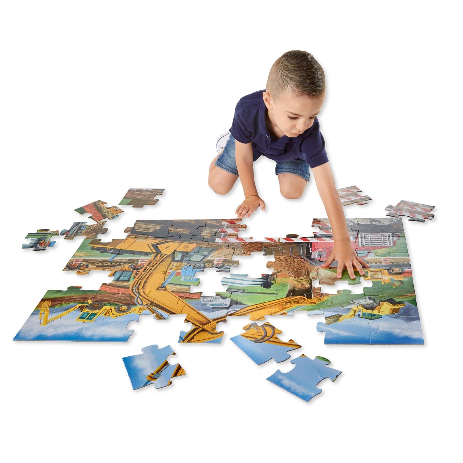 Melissa & Doug Building Site Jumbo Jigsaw Floor Puzzle (48 pcs, 2 x 3 feet long)