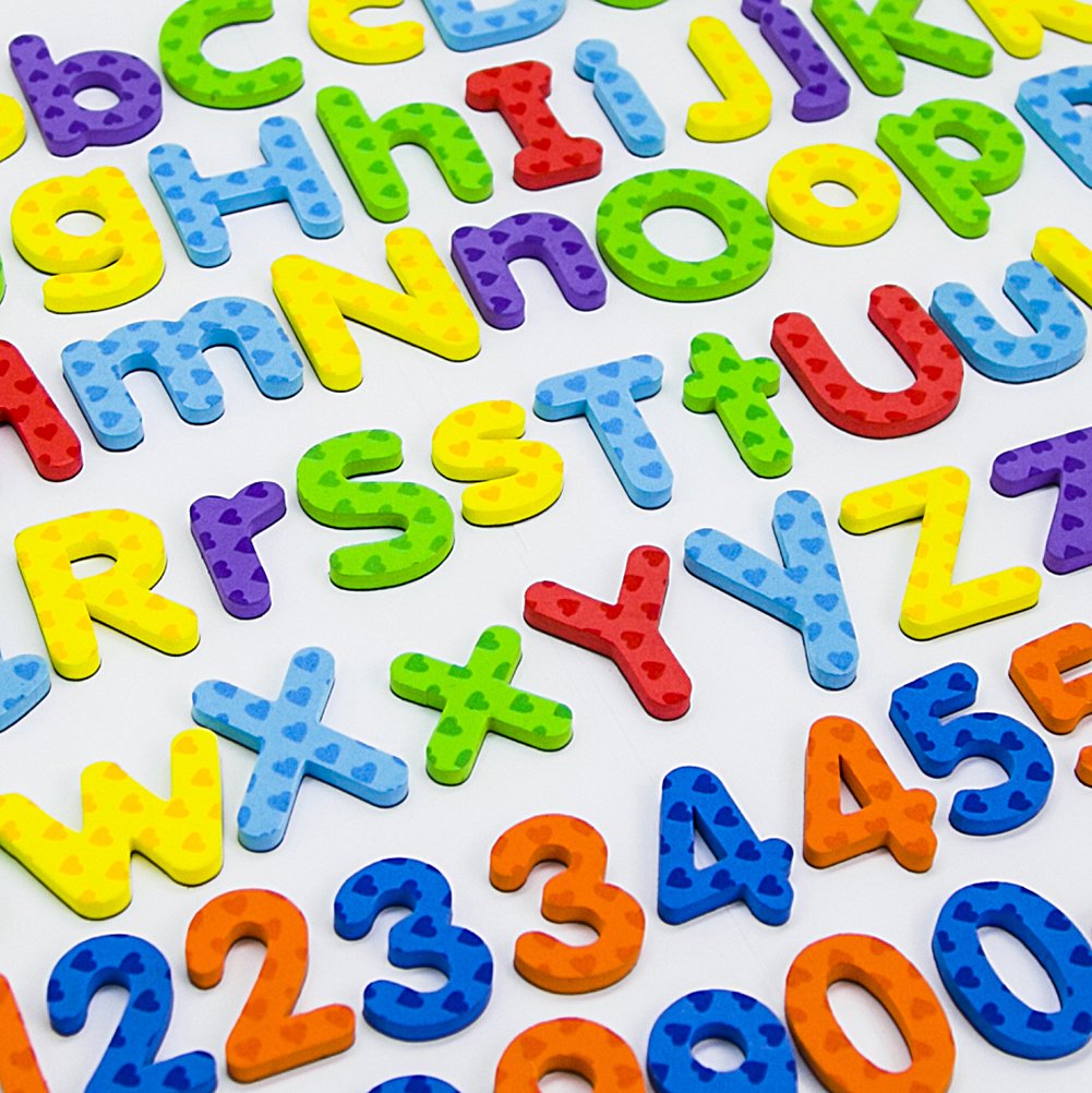 MAGTiMES Magnetic Letters and Numbers for Educating Kids in Fun -Educational Alphabet Refrigerator Magnets -112 Pieces (Letters and Numbers)