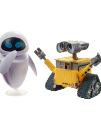 Pixar Wallâ€¢E and Eve Figures True to Movie Scale Character Action Dolls Highly Posable with Authentic Storytelling, Collecting, Wallâ€¢E Movie Toys for Kids Gift Ages 3 and Up
