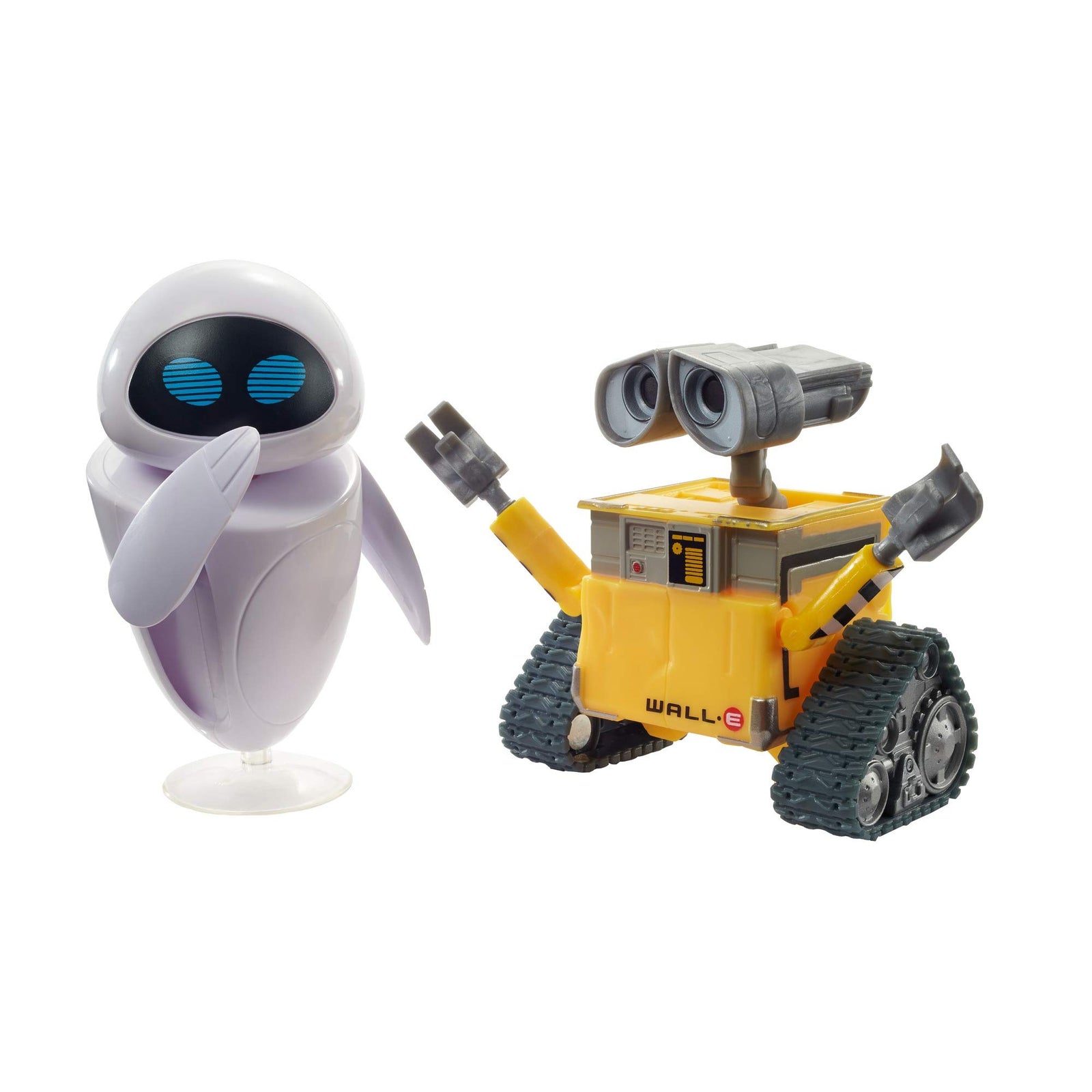 Pixar Wallâ€¢E and Eve Figures True to Movie Scale Character Action Dolls Highly Posable with Authentic Storytelling, Collecting, Wallâ€¢E Movie Toys for Kids Gift Ages 3 and Up