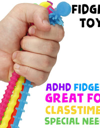 Fidget Toys and Sensory Toys by BUNMO - Textured Stretchy Strings and Super Sensory Fidget Toys. Fidget Toys for Adults and Kids. Ideal Stocking Stuffers & Stocking Stuffers for Teens - 6 Pack
