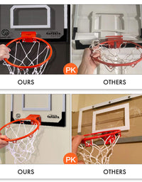 AOKESI Basketball for Kids - 16.5" x 12.5" Pro Indoor Mini Basketball Hoop Set for Door & Wall with Complete Accessories - Basketball Toys with Balls Gifts for Boys
