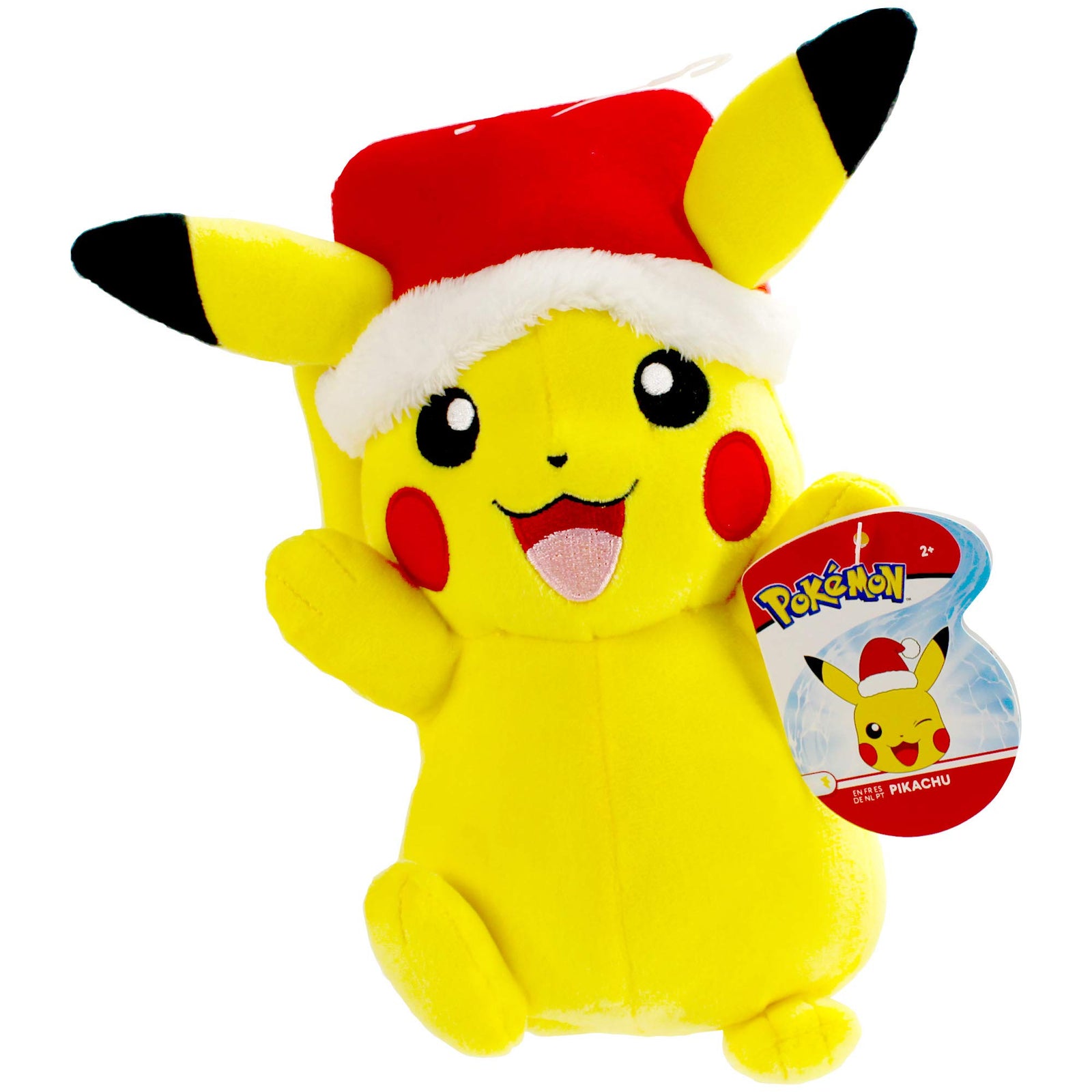 Pokemon Pikachu Holiday Seasonal Plush, 8-Inch Plush Toy, Includes Santa Hat Accessory - Super Soft Plush, Authentic Details - Perfect for Playing, Displaying & Gifting - Gotta Catch ‘Em All