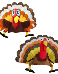 Spooktacular Creations 2 Turkey Hats for Happy Thanksgiving Party Costume, Outfit, Dress, Decorations.
