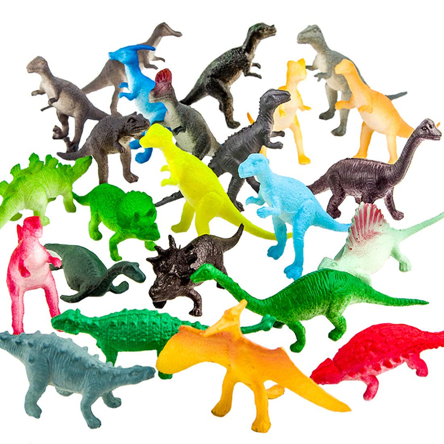ValeforToy 82 Piece Mini Dinosaur Toy Set for Dino Party Cupcake Toppers - Assorted Vinyl Plastic Figure