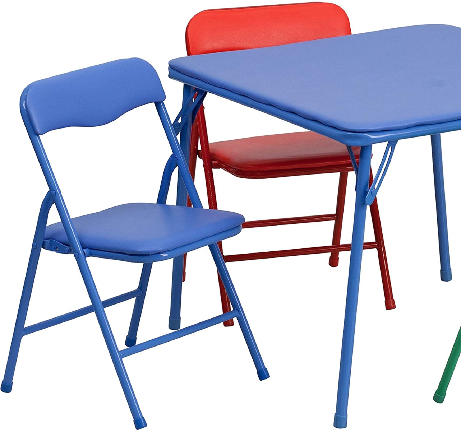 Flash Furniture Kids Colorful 5 Piece Folding Table and Chair Set
