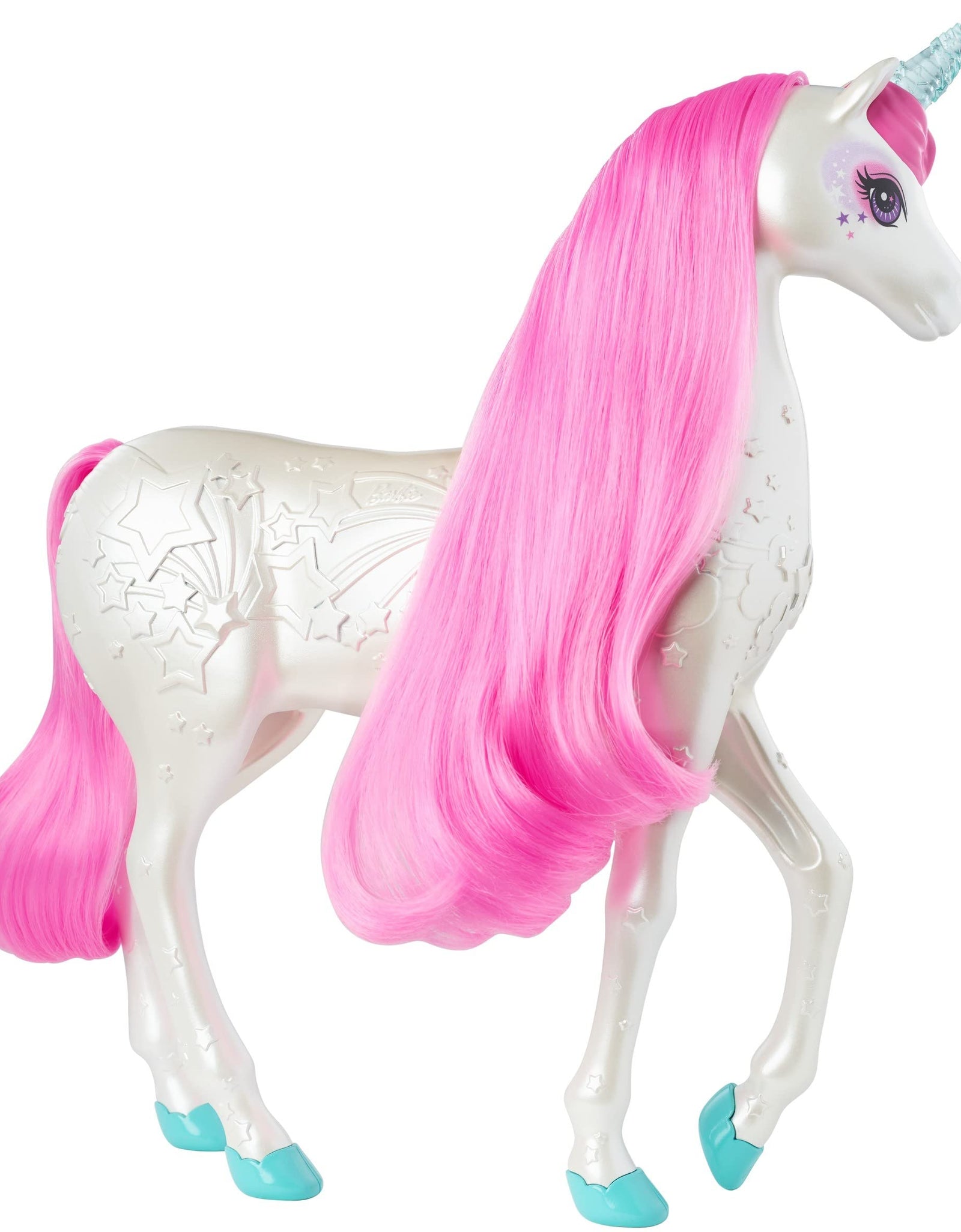 Barbie Dreamtopia Brush 'n Sparkle Unicorn with Lights and Sounds, White with Pink Mane and Tail, Gift for 3 to 7 Year Olds [Amazon Exclusive]